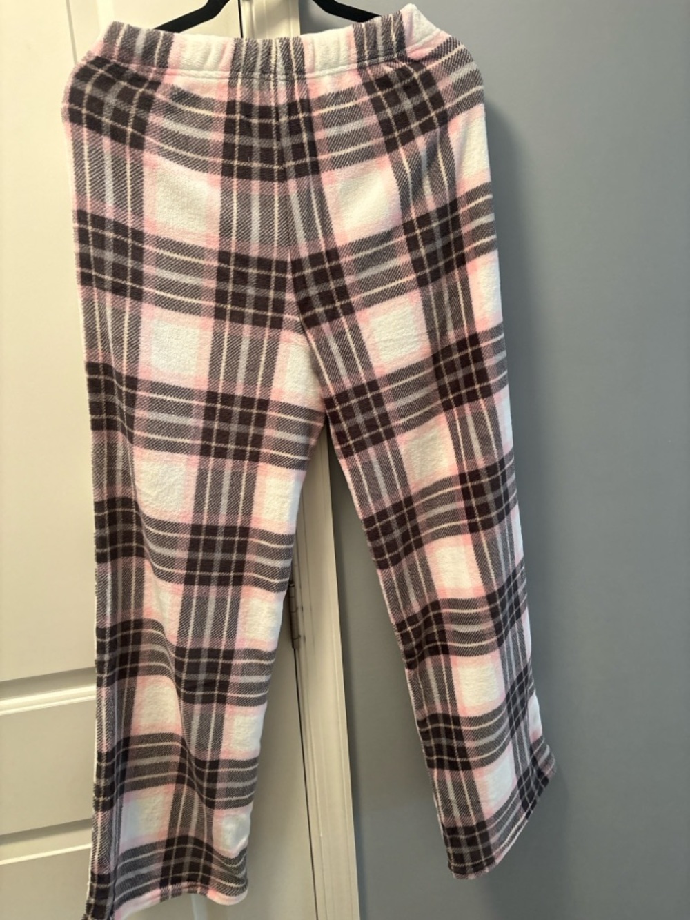 Ardene Plaid Soft Fleece Pajama Pants Pink Gray NWT XS